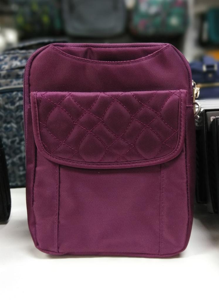Travelon purple quilted travel bag